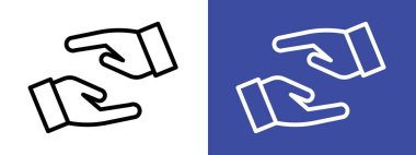 Affedicilik simgesi logo işareti vektör ana hatları siyah ve beyaz