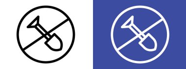 Siyah ve beyaz renkte kazı işareti işareti taşıyıcı çizgisi yok