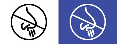 Siyah ve beyaz renkte koku işareti işareti taşıyıcı çizgisi yok