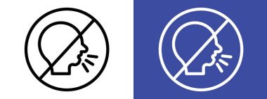 Siyah-beyaz olarak konuşan işaret işareti vektör çizgisi yok