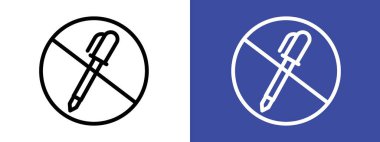 Siyah ve beyaz renkli yazma işareti işareti taşıyıcı ana hatları yok