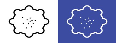 Pigment simgesi logo işareti vektör ana hatları siyah ve beyaz