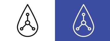 Retinol Simgesi logo işareti vektör ana hatları siyah ve beyaz