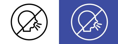 Siyah ve beyaz olarak işaret işareti ana hatlarını konuşmayı kes.