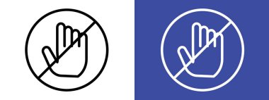 Siyah ve beyaz olarak dur işareti işareti vektör ana hatları