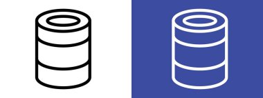 Tin konservesi logo işareti vektör ana hatları siyah ve beyaz