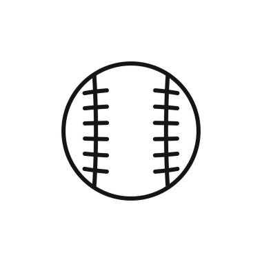 Beyzbol simgesi logo işareti vektör ana hatları siyah ve beyaz