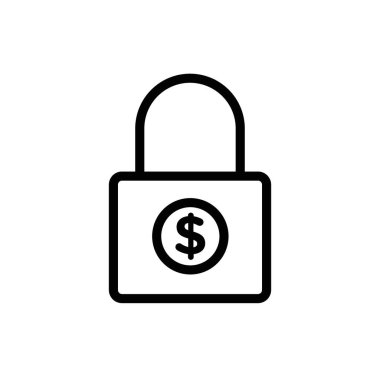 Sabit fiyat simgesi logo işareti vektör ana hatları siyah ve beyaz