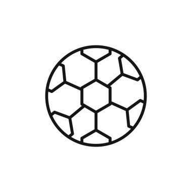 Futbol simgesi logosu işareti vektör ana hatları siyah ve beyaz
