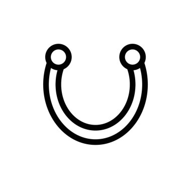 At nalı simgesi logosu işareti vektör ana hatları siyah ve beyaz