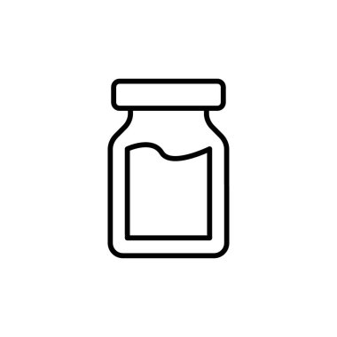 Jam simgesi logo işareti vektör ana hatları siyah ve beyaz