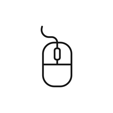 Fare simgesi logo işareti vektör ana hatları siyah ve beyaz