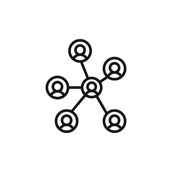 Çizelge ağ simgesi logo işareti vektör çizgisi siyah ve beyaz renkte