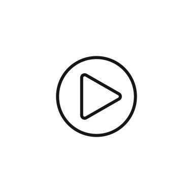 Simge logo işareti vektör ana hatlarını siyah ve beyaz renkte oynat