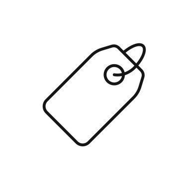 Etiket simgesi logo işareti vektör ana hatları siyah ve beyaz