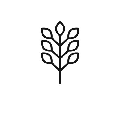 Akasya simgesi simgesi işareti vektör ana hatları siyah ve beyaz