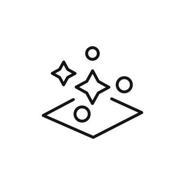 Temiz yüzey simgesi logo işareti vektör çizgisi siyah ve beyaz