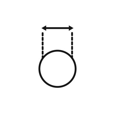 Çapı simge logo işareti vektör ana hatları siyah ve beyaz