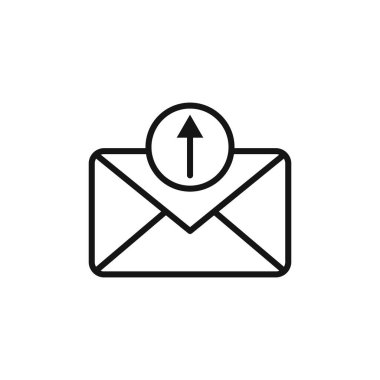 e- posta ya da simge logo işareti ana hatlarını siyah ve beyaz olarak gönder