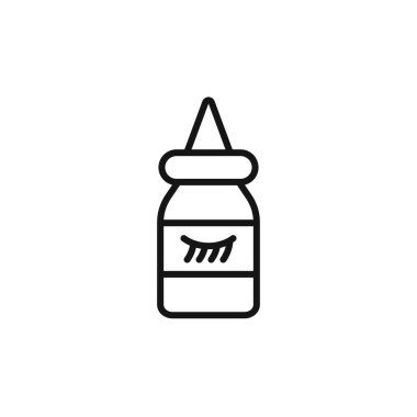 Göz damlası simgesi logo işareti vektör ana hatları siyah ve beyaz