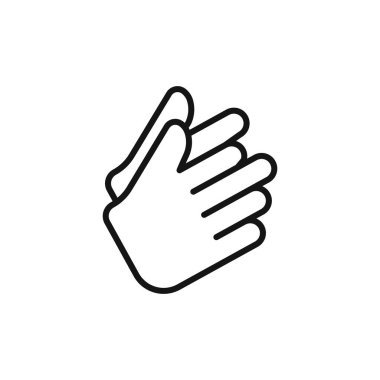 El yıkama simgesi logo işareti vektör ana hatları siyah ve beyaz