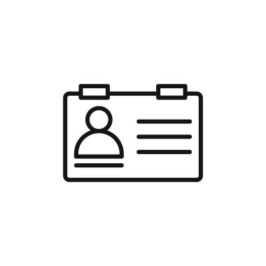 Kart simgesi simgesi işareti vektör ana hatları siyah ve beyaz