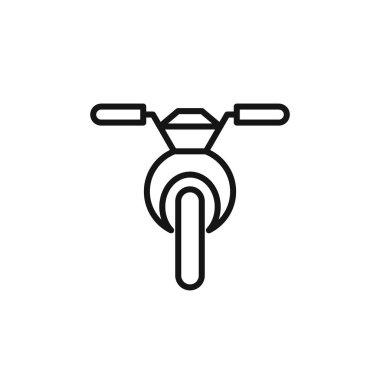 Motosiklet simgesi logo işareti vektör ana hatları siyah ve beyaz