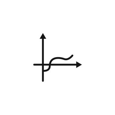 sinüzoit simge logosu işaret vektör ana hatları siyah ve beyaz