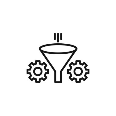 arıtma simgesi logo işareti vektör ana hatları siyah ve beyaz