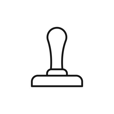 Simge simgesi logo işareti vektör ana hatlarını siyah ve beyaz olarak belirle