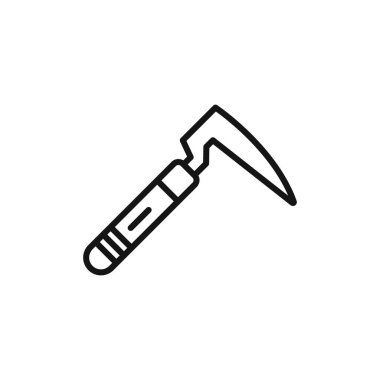 Simge logosu simgesi vektör ana hatlarını siyah ve beyaz olarak çiz