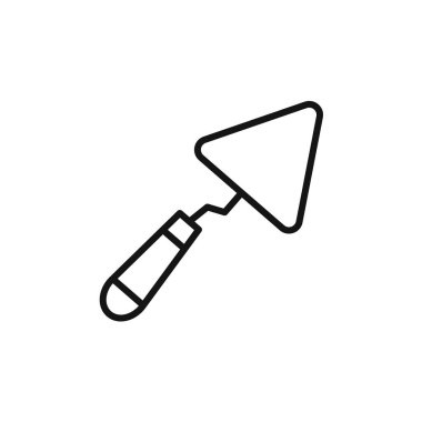 Trowel simgesi simgesi işareti vektör ana hatları siyah ve beyaz