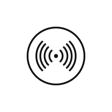 Wi-Fi sinyal simgesi logo işareti vektör ana hatları siyah ve beyaz