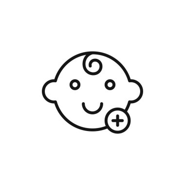 Siyah ve beyaz olarak yeni bir doğum simgesi logo işareti ana hatları ekleniyor