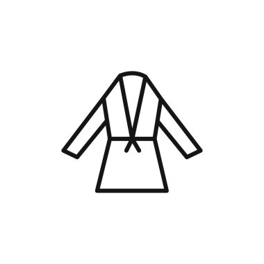 Bornoz simgesi; logo işareti vektör ana hatları siyah ve beyaz