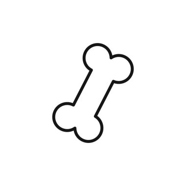 Kemik simgesi logo işareti vektör ana hatları siyah ve beyaz