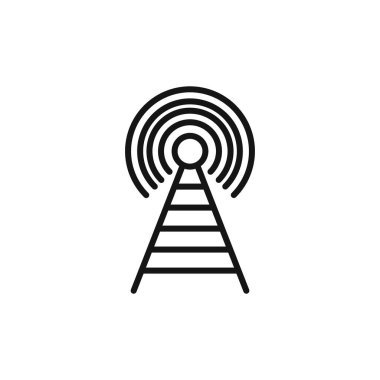 Simge logo işareti vektör ana hatlarını siyah ve beyaz olarak yayınla