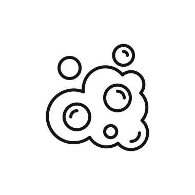 Kabarcıklar ve köpük simgesi logosu imza vektör ana hatları siyah ve beyaz