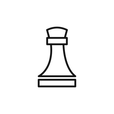 Satranç kralı simgesi simgesi işareti vektör ana hatları siyah ve beyaz
