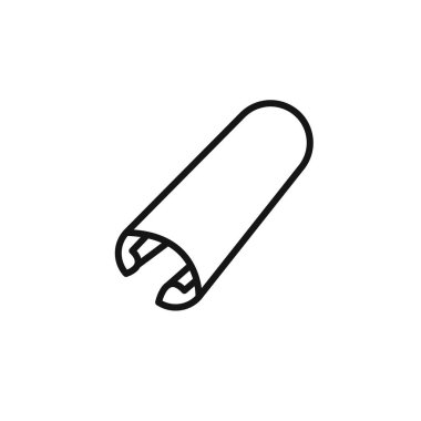 Tarçın kabuğu simgesi logosu işaret çizgisi siyah ve beyaz