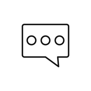 Yorum simgesi logo işareti vektör ana hatları siyah ve beyaz