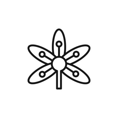 Crocus Simgesi logo işareti vektör ana hatları siyah ve beyaz