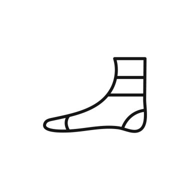 Elastik bandaj simgesi logosu imza vektör ana hatları siyah ve beyaz