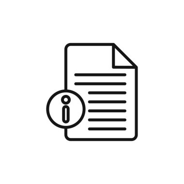 Masa bilgi sayfası simge logo imza vektör ana hatlarını siyah ve beyaz renkte Yardım