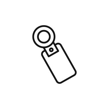 Anahtar Zinciri logosu işaret vektörü ana hatları siyah ve beyaz