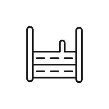 Tartışma salonu simgesi simgesi işareti vektör ana hatları siyah ve beyaz