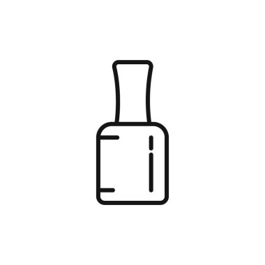 Tırnak cilası simgesi logo işareti vektör ana hatları siyah ve beyaz