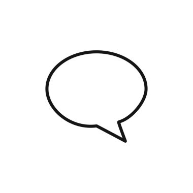 Konuşma Kabarcık simgesi logosu imza vektör ana hatlarını siyah ve beyaz olarak belirtin