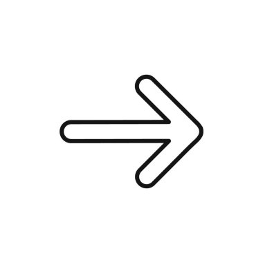 Okun işaret simgesini siyah ve beyaz renkte geri al