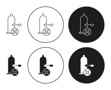Kırık prezervatif taşıyıcı simgesi ya da imza koleksiyonu siyah ve beyaz ana hatlarda